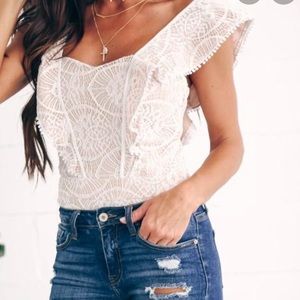 White Lace Bodysuit